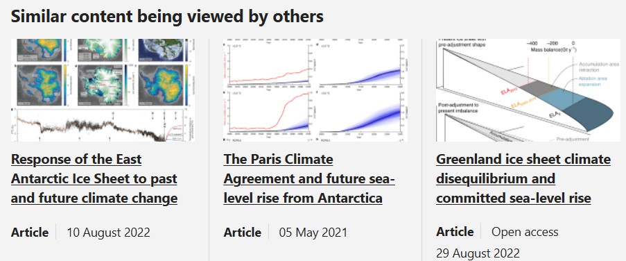Warming of +1.5 °C is too high for polar ice sheets Warming of +1.5 °C is too high for polar ice sheets